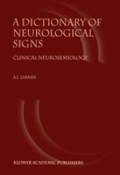 book A Dictionary of Neurological Signs: Clinical Neurosemiology