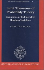 book Limit theorems of probability theory: sequences of independent random variables