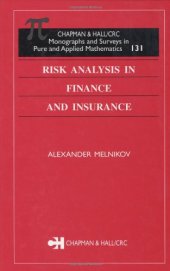book Risk analysis in finance and insurance