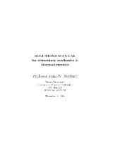 book Solutions manual for elementary mechanics and thermodynamics