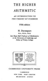 book The higher arithmetic: An introduction to the theory of numbers