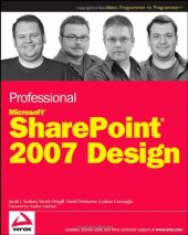 book Professional SharePoint 2007 Design