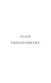 book Plane Trigonometry