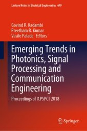 book Emerging Trends in Photonics, Signal Processing and Communication Engineering: Proceedings of ICPSPCT 2018