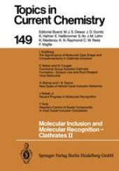 book Molecular Inclusion and Molecular Recognition — Clathrates II