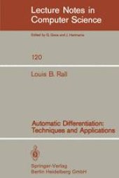 book Automatic Differentiation: Techniques and Applications