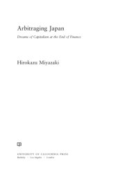 book Arbitraging Japan: dreams of capitalism at the end of finance