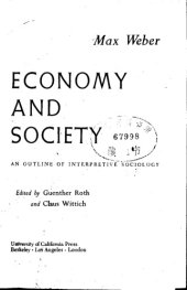 book Economy and Society: An Outline of Interpretive Sociology