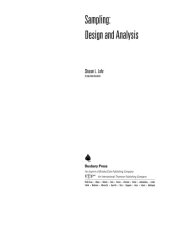 book Sampling: design and analysis