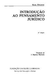 book Introdução ao pensamento jurídico