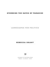 book Storming the gates of paradise landscapes for politics