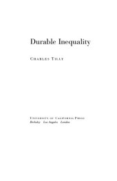 book Durable inequality