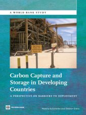 book Carbon capture and storage in developing countries a perspective on barriers to deployment