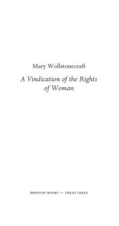 book A Vindication of the Rights of Woman