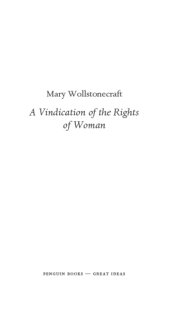 book A Vindication of the Rights of Woman