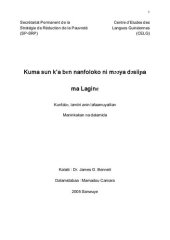 book Kuma sun kʼa bɛn nanfoloko ni mɔɔya dɔsiiɲa ma Laginɛ. Kunfabɔ, lamiiri anin lafaamuyalilan Maninkakan na dalamida
