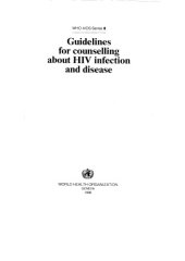 book Guidelines for Counselling About Hiv Infection and Disease. Who Aids Series 8