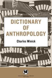 book Dictionary of Anthropology