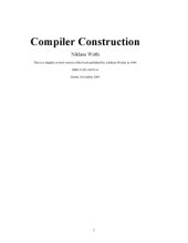 book Compiler construction