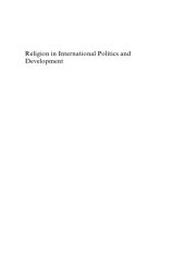 book Religion in international politics and development: the World Bank and faith institutions