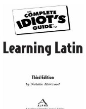 book The Complete Idiot's Guide to Learning Latin