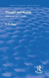 book Thought and reality: Hegelianism and advaita