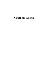 book Alexandre Kojève: wisdom at the end of history