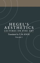 book Aesthetics. Vol. 1: lectures on fine art