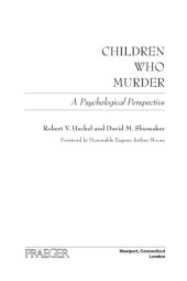 book Children who murder: a psychological perspective