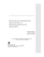 book Developing Professional Applications for Windows 98 and NT Using MFC