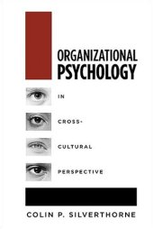 book Organizational psychology in cross-cultural perspective