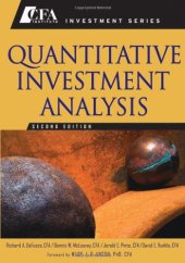 book Quantitative Investment Analysis