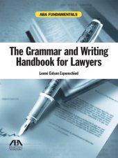 book The Grammar and Writing Handbook for Lawyers