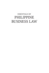 book Essentials of Philippine Business Law: Notes and Cases