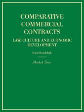 book Comparative commercial contracts: law, culture and economic development