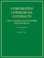 book Comparative Commercial Contracts: Law, Culture and Economic Development