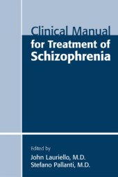 book Clinical Manual for Treatment of Schizophrenia