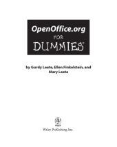 book OpenOffice.org 'X' for dummies