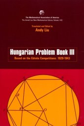 book Based on the Eötvös Competition, 1929-1943