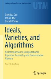 book Ideals, varieties, and algorithms - an introduction to computational algebr