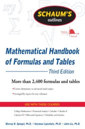 book Schaum's outlines: mathematical handbook of formulas and tables