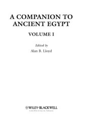 book A Companion to Ancient Egypt Volumes 1&2