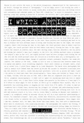 book I Write Artist Statements