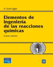 book Elementos de ingeniería de las reacciones químicas