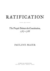 book Ratification: the people debate the constitution, 1787-1788