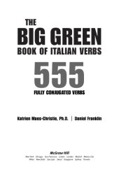 book The big green book of Italian verbs: 555 fully conjugated verbs