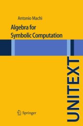 book Algebra for symbolic computation