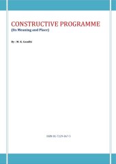 book Constructive programme: its meaning and place