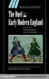 book The duel in early modern England: civility, politeness, and honour