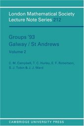 book Groups ’93 Galway/St Andrews: Volume 2